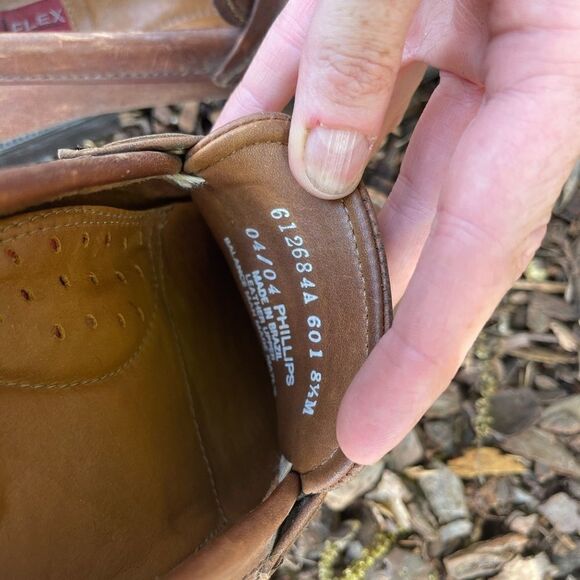 Bass flex men’s brown leather loafers - Picture 4 of 8